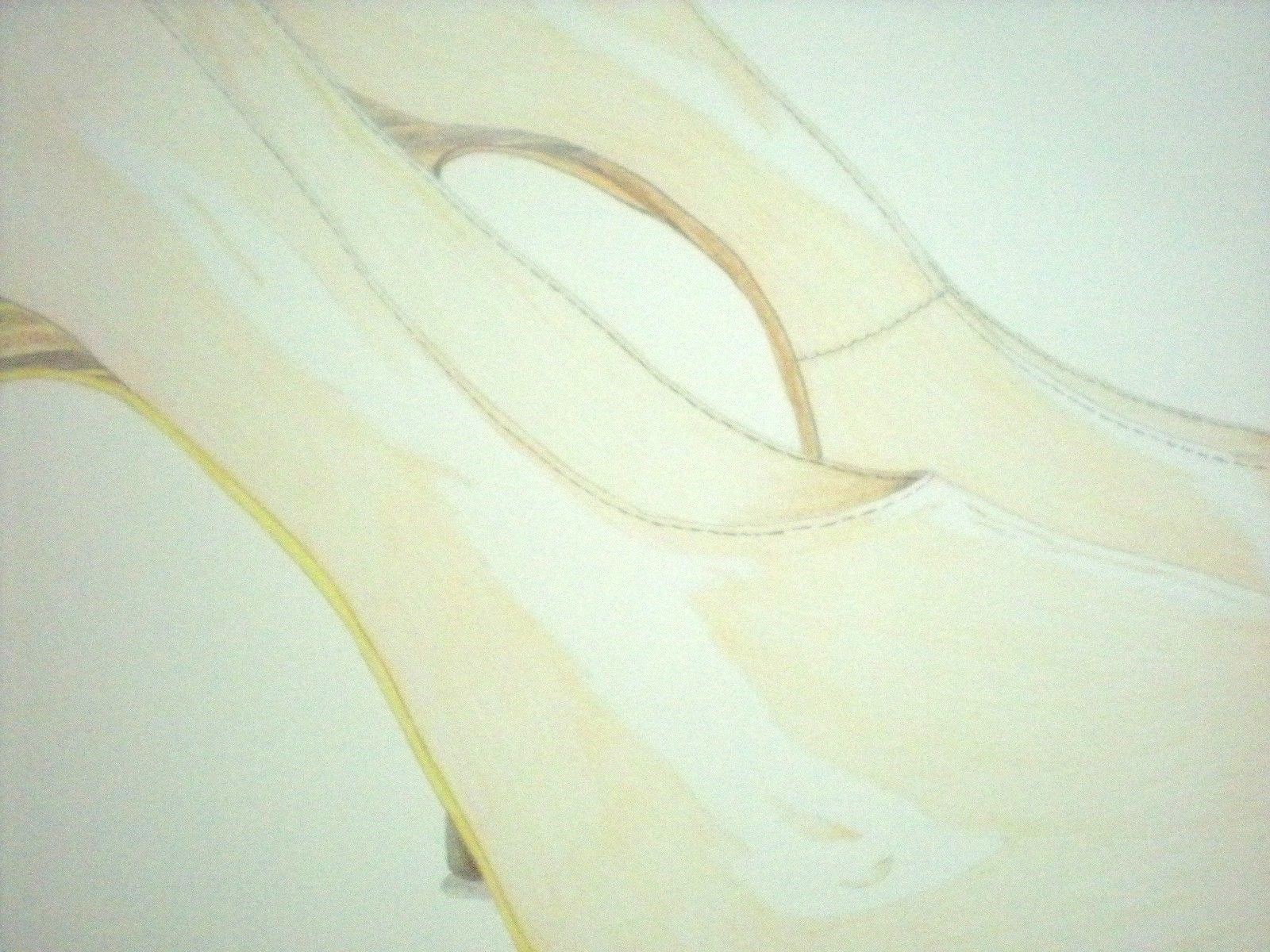 Art Work Original Artist Rendering of Stiletto Heels Colored Pencil Signed Dated