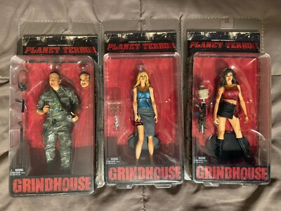 Neca Grindhouse Planet Terror 3 Figure Complete Set Cherry Quentin Dr. Block New