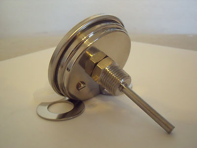 New Jarhill 2.5" Probe 0-250°F 3" Face 1/2" NPT Home Brew  Kettle Thermometer