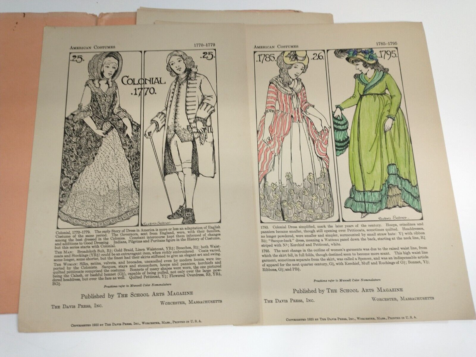 American Costumes Designs 1775-1925 By Eudora Sellner 1925 Davis Press