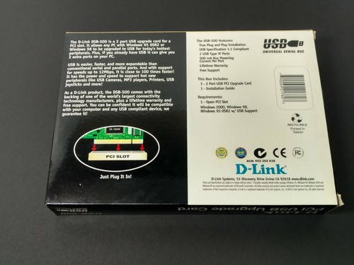 D-Link DSB-500 PCI USB Upgrade Card