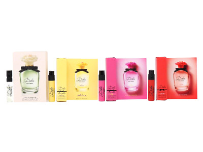 D&G DOLCE & GABBANA DOLCE SHINE LILY ROSE 1.5ml/.8ml PERFUME SAMPLES TRY ALL 4