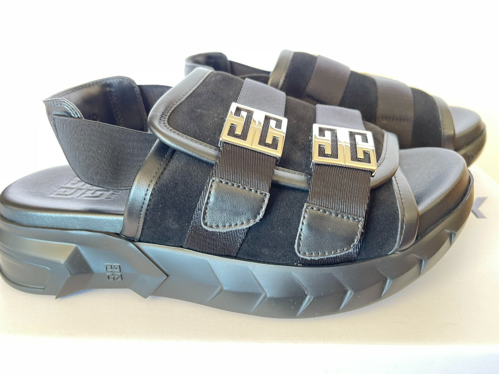 Givenchy Marshmallow 4G Logo Leather Slingback Platform