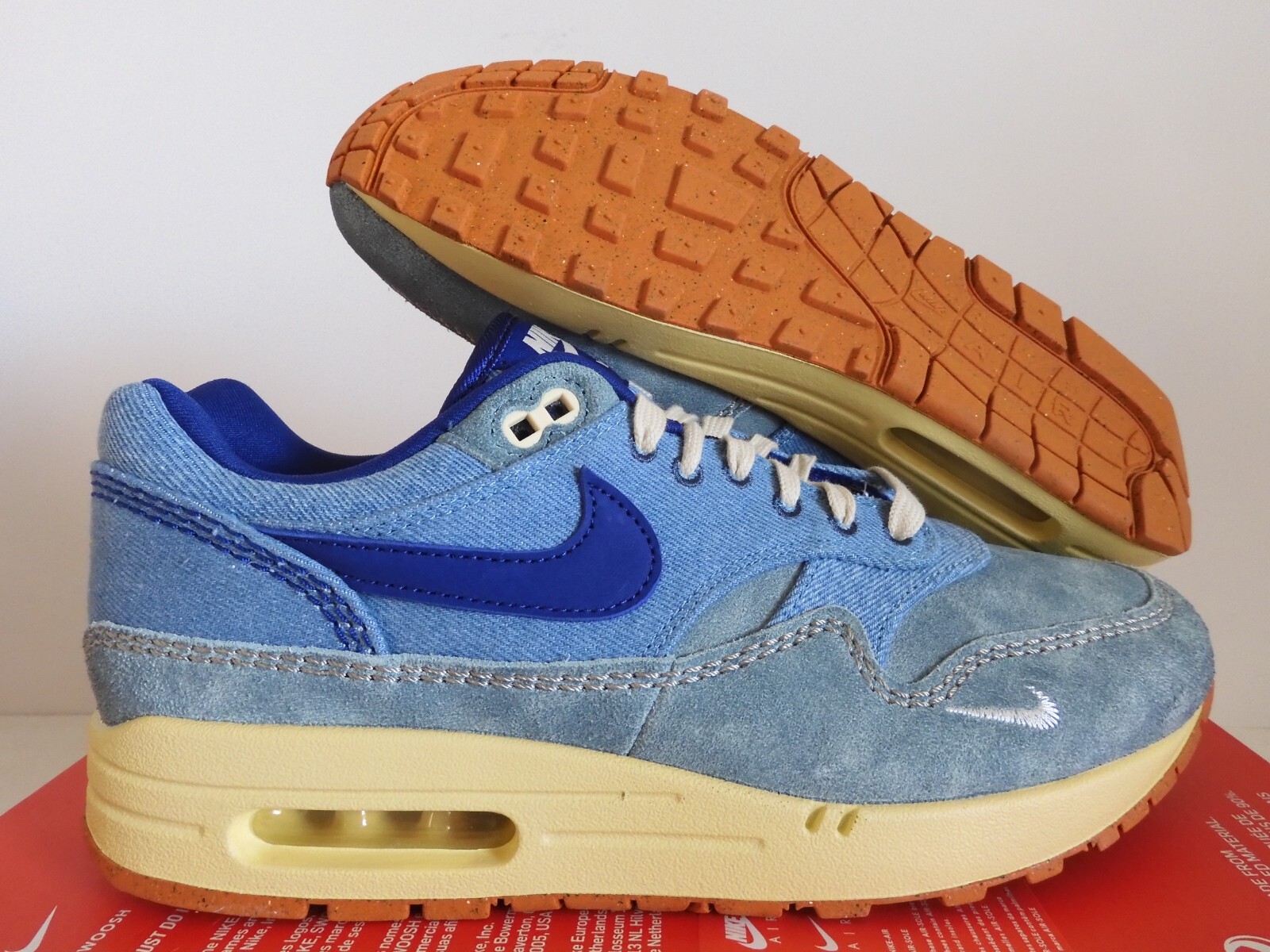 靴 Nike Air Max 1 PRM \"Dirty Denim\" 30cm Amazon.com | Nike Men's Air Max 1 PRM Dirty Denim shoes