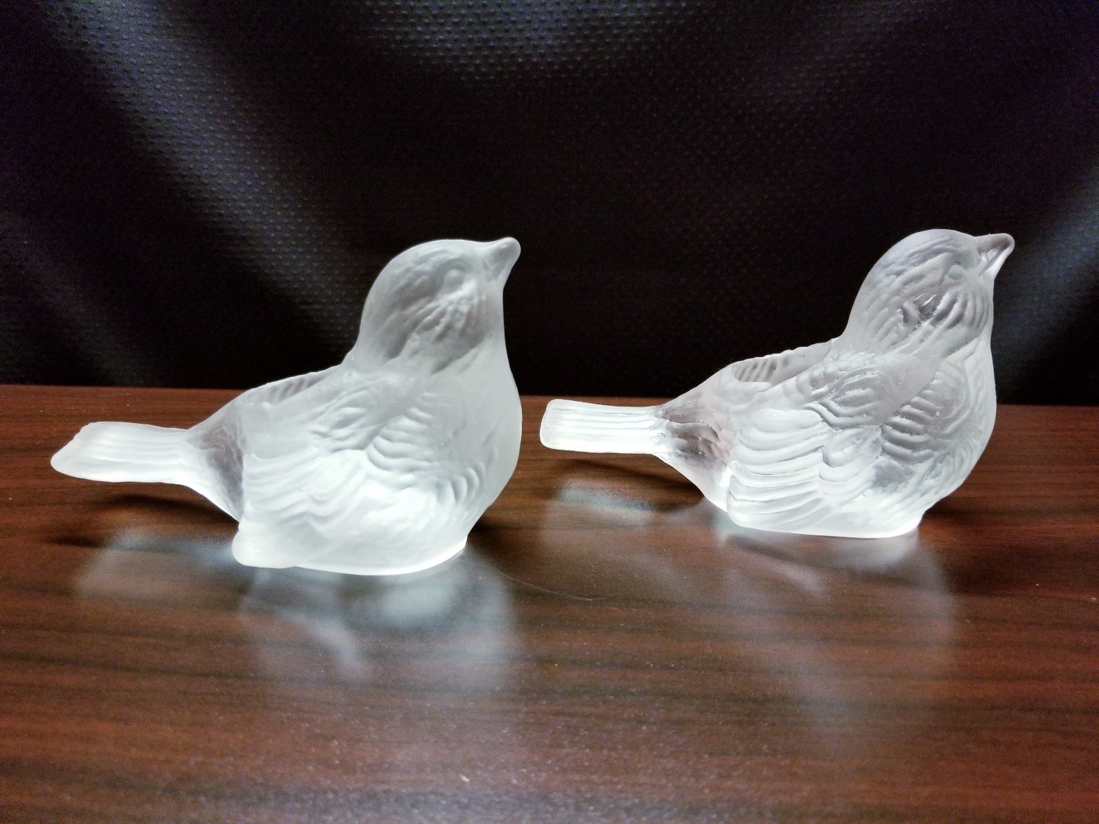 Frosted Sparrow Candle Holders - Pair by Celebrations Cyrstal (MIB)