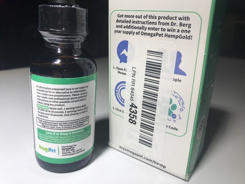 Omega Pet Hemp Gold 300 Full Spectrum Hemp