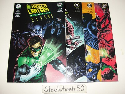 Green Lantern Versus Aliens #1-4 Comic Lot DC Dark Horse 2 3 COMPLETE Set Marz