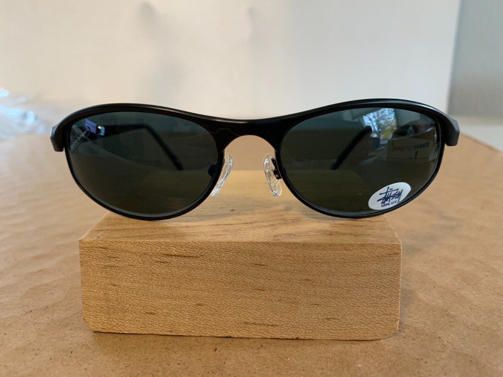STUSSY EYEGEAR RARE CUTLASS Sports Wrap Sunglass-Satin Black STUSSY EYEGEAR RARE CUTLASS Sports Wrap Sunglass-Satin Black