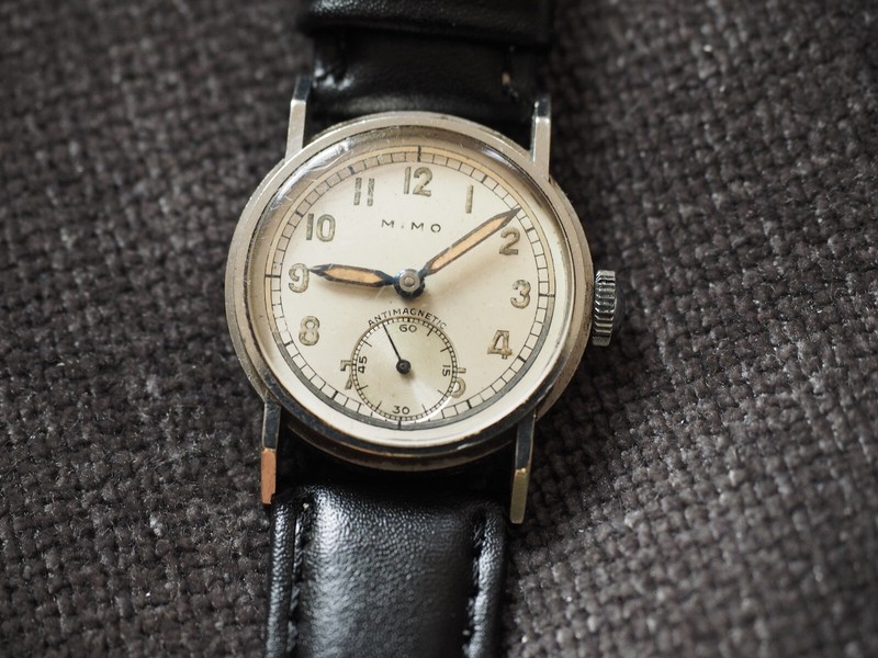 Wundervolle Mimo Edelstahl, Swiss Made, 15 Jewels, 10 3566, 29mm