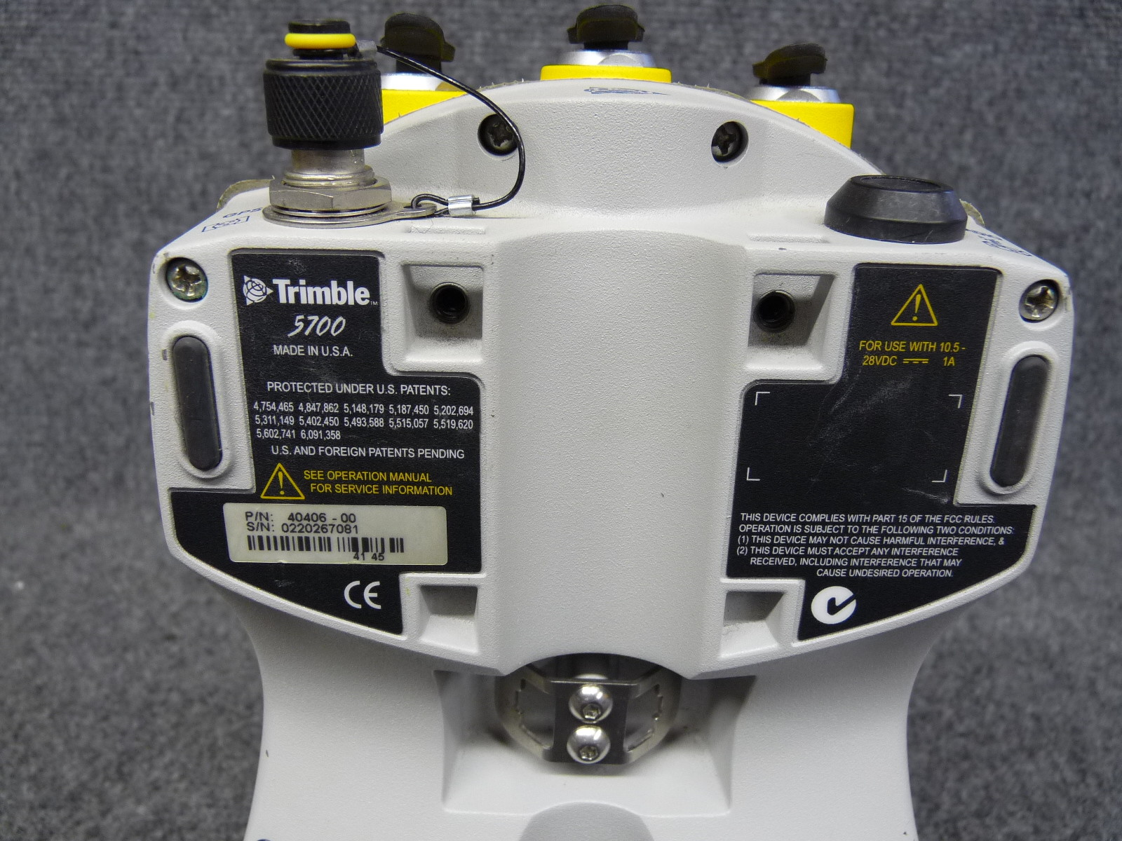 Trimble GPS Receiver Model 5700 P/N: 40406-00  4-Batteries and charger