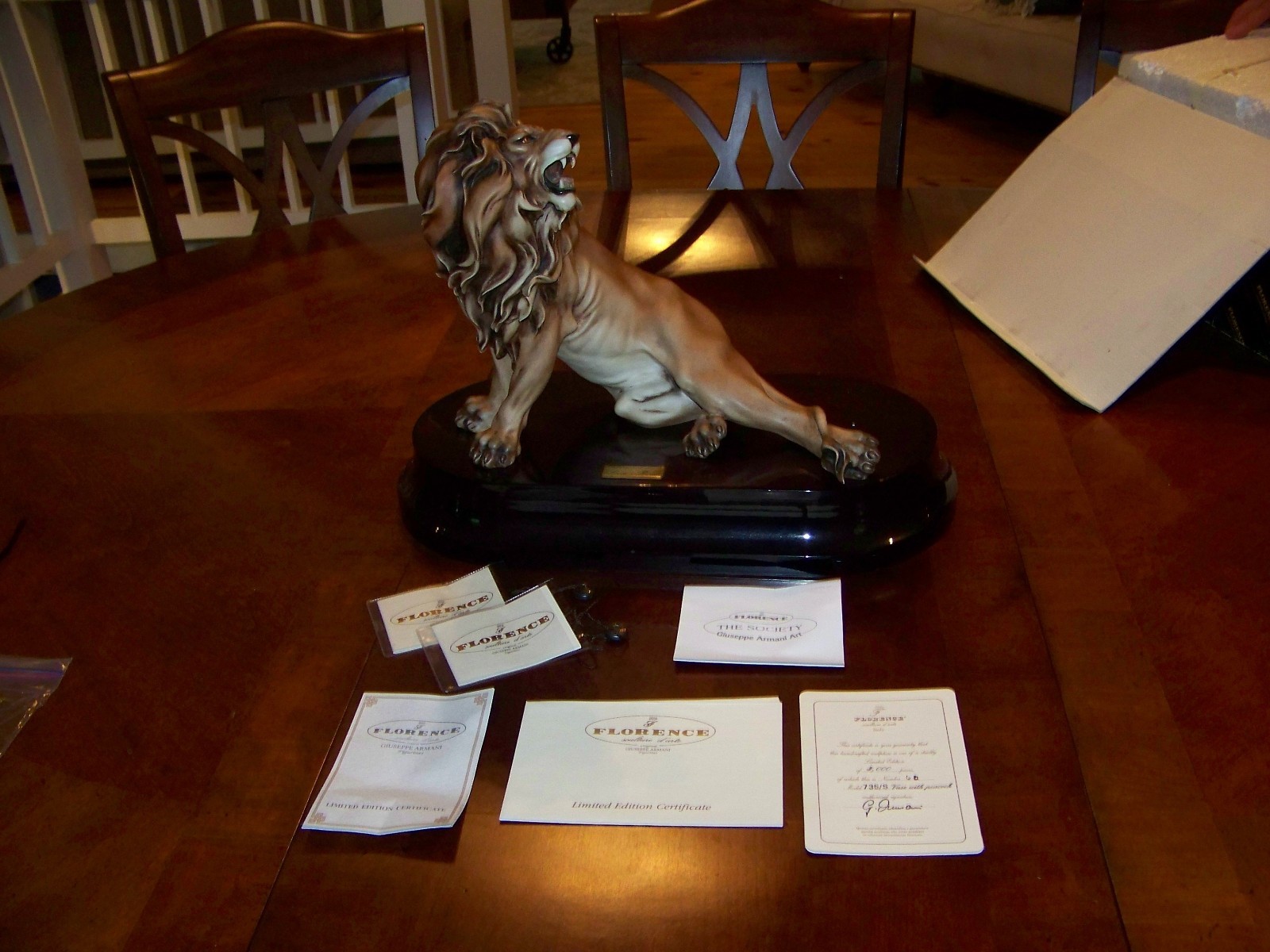 Giuseppe Armani Lions Roar 1842S Sculpture With Box 37/950 Rare