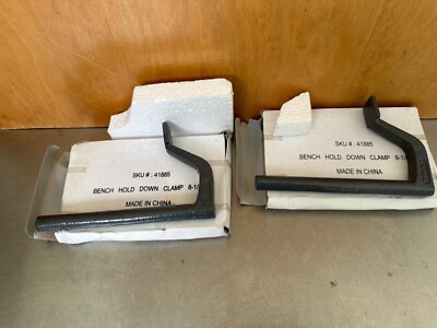 Lot of 2 DCT 8  Inch Work Bench Holdfast  Hold-Down Clamp 4  Reach 5/8  Shaft
