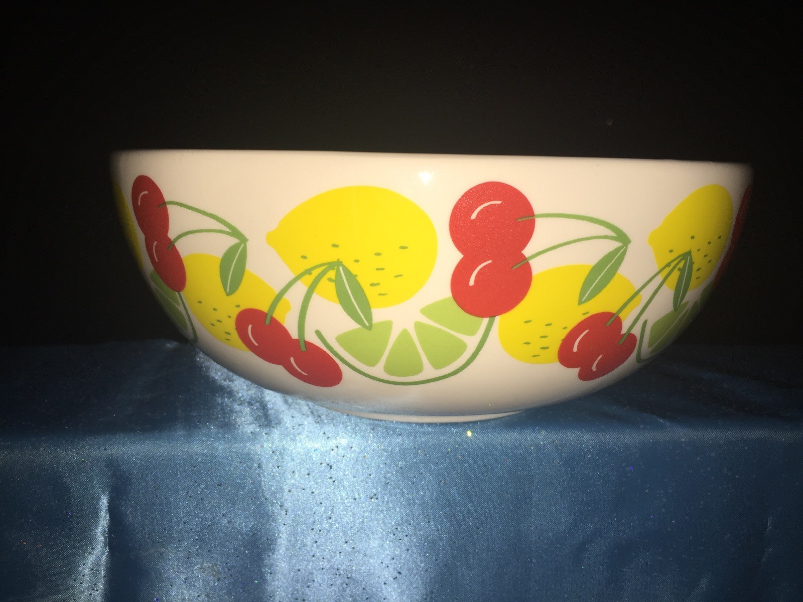 Vintage HALLMARK CARDS Fruit Serving Bowl LEMON LIME CHERRIES Cherry  5/10 ??j8