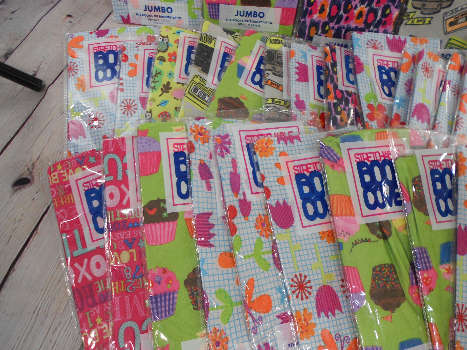 Stretchable Book Covers Lot of 36 Jumbo Size 10.5 x 11.5