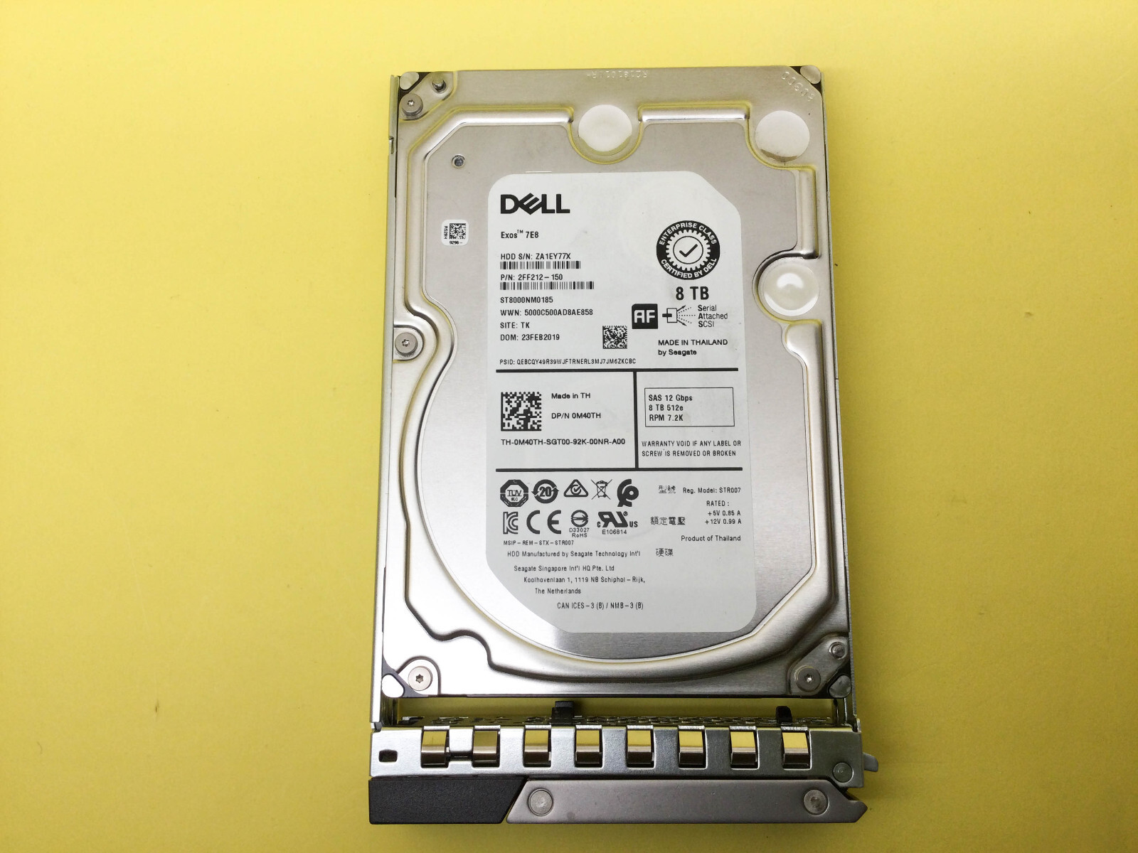 M40TH Dell 8TB 7.2K SAS 12Gbps 3.5