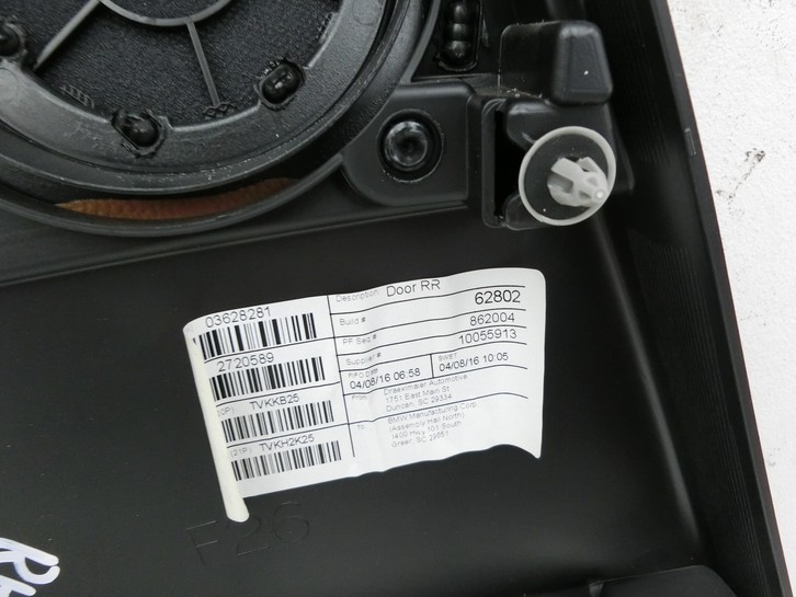 BMW X4 F26 14-18 Coupe Türverkleidung Türpappe Rechts Hinten BMW X4 F26 14-18 08.04.2016 7394448 51427394448... Bild 11