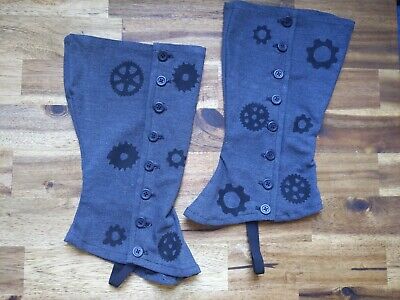 Spats, Gaiters, Puttees – Vintage Shoes Covers Steampunk Spats - Gears  $35.00 AT vintagedancer.com