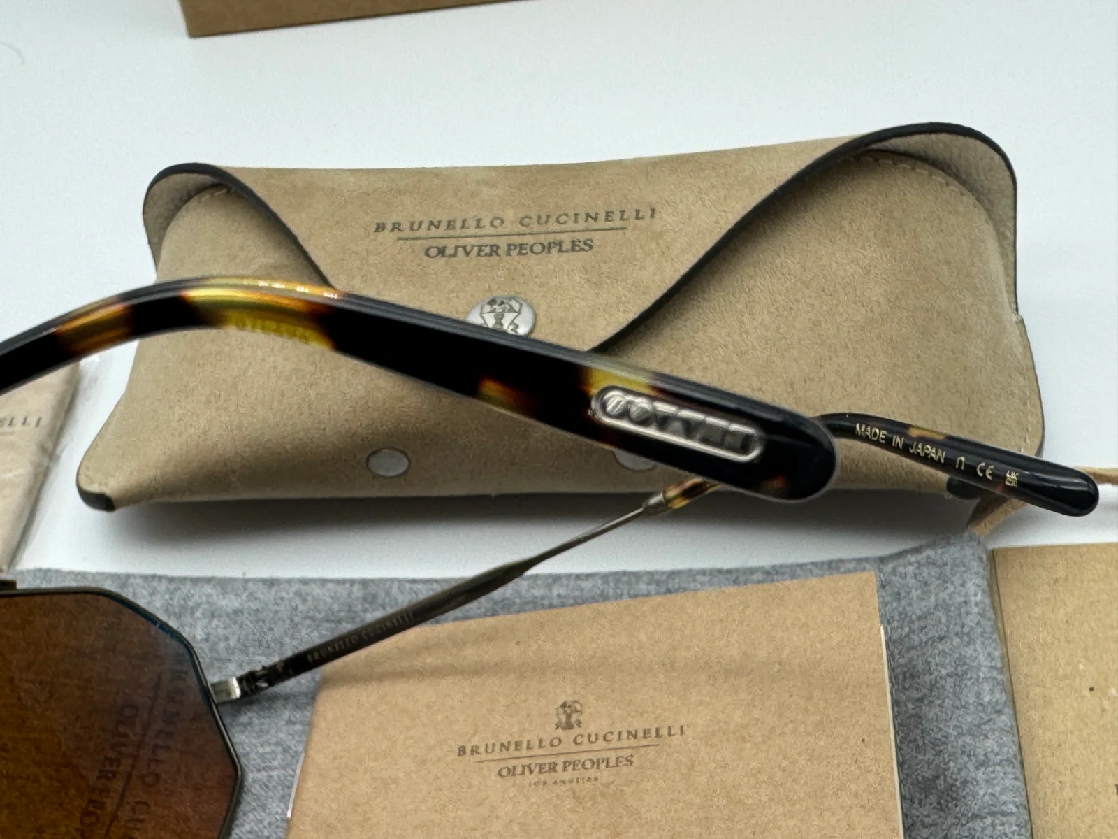 Pre-owned Oliver Peoples Moraldo 59mm Ov 1317 Antique Gold / Cognac Gradient Brunello In Cognic