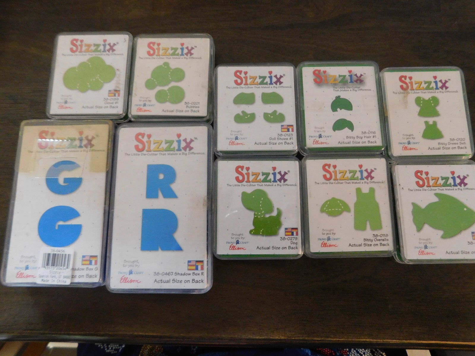 Lot of 10 Sizzix Dies Cartridges Small and Medium Various