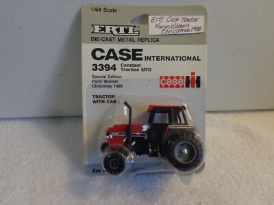 Ertl Case IH International 3394 Tractor with Cab 1/64 Farm Woman Christmas '86