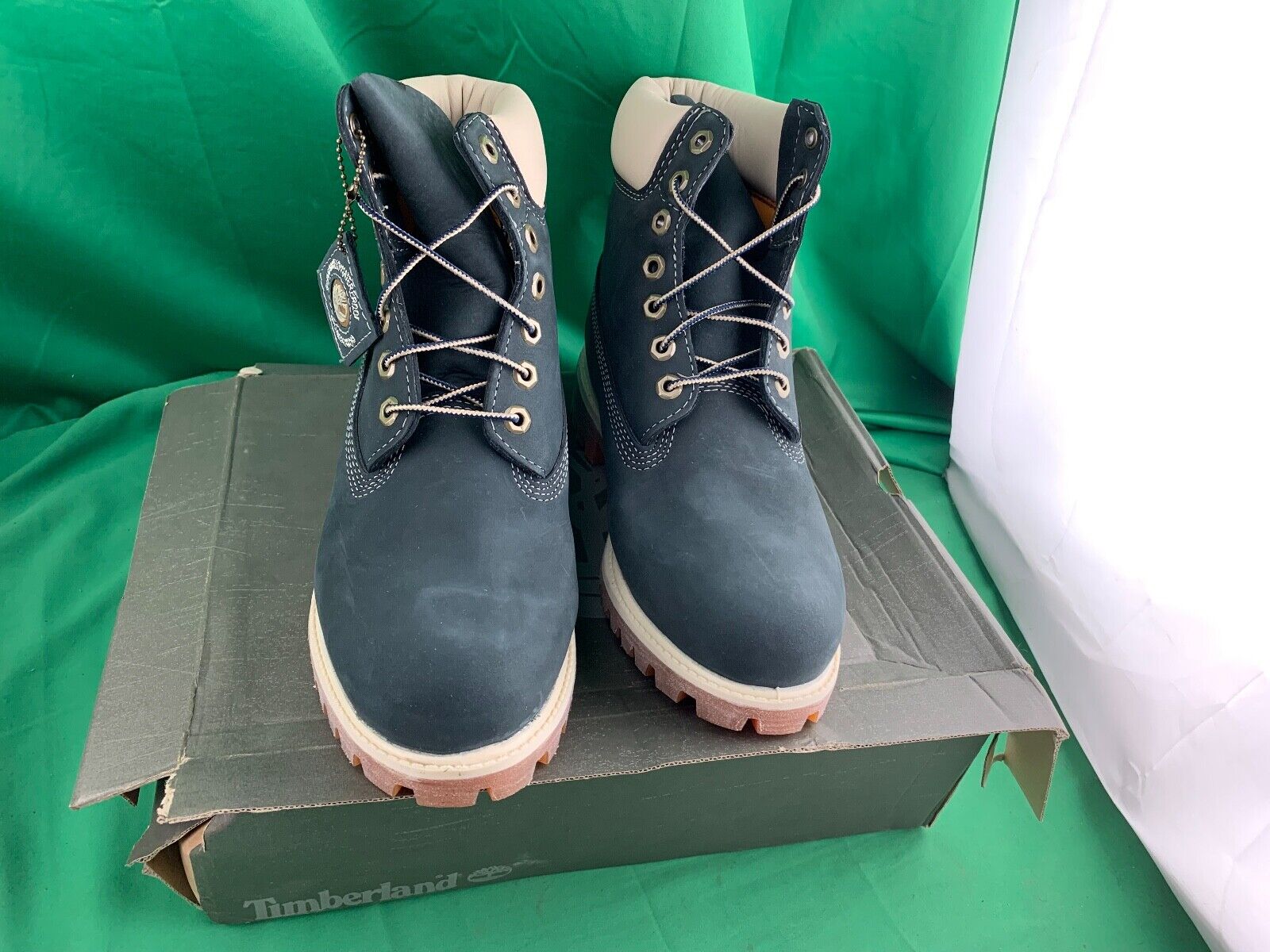 TIMBERLAND PREMIUM 6 INCH WATERPROOF BLUE / WHITE BOOTS TIMBERLAND PREMIUM 6 INCH WATERPROOF BLUE / WHITE BOOTS
