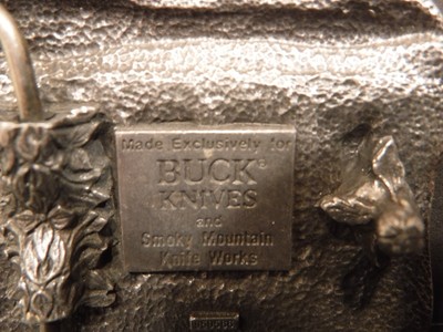 Four Generations Of Knife Makers Buck Knifes Pewter Belt Buckle #950586