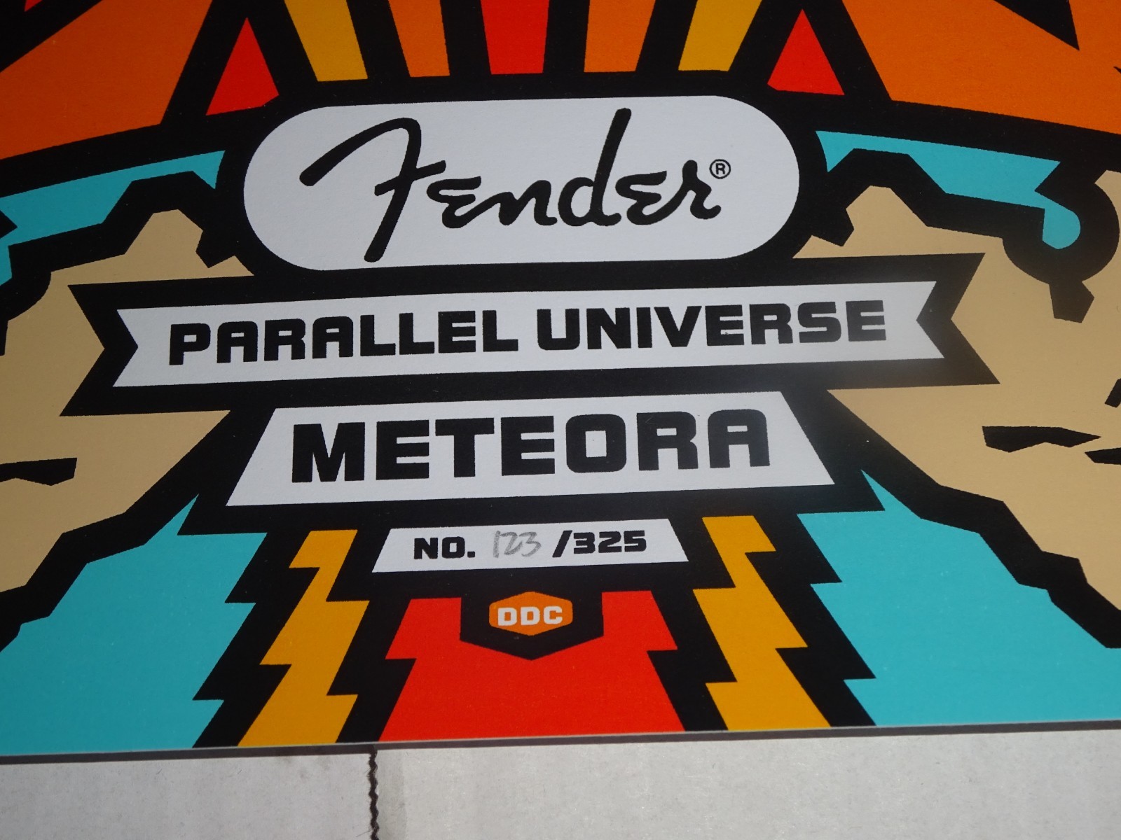 FENDER Parallel Universe Meteora Guitar Poster Lithograph Ltd Ed #123/325