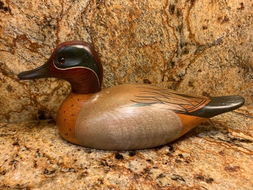 Vintage Duck Decoy Signed Tom Chandler Greenwing  Teal