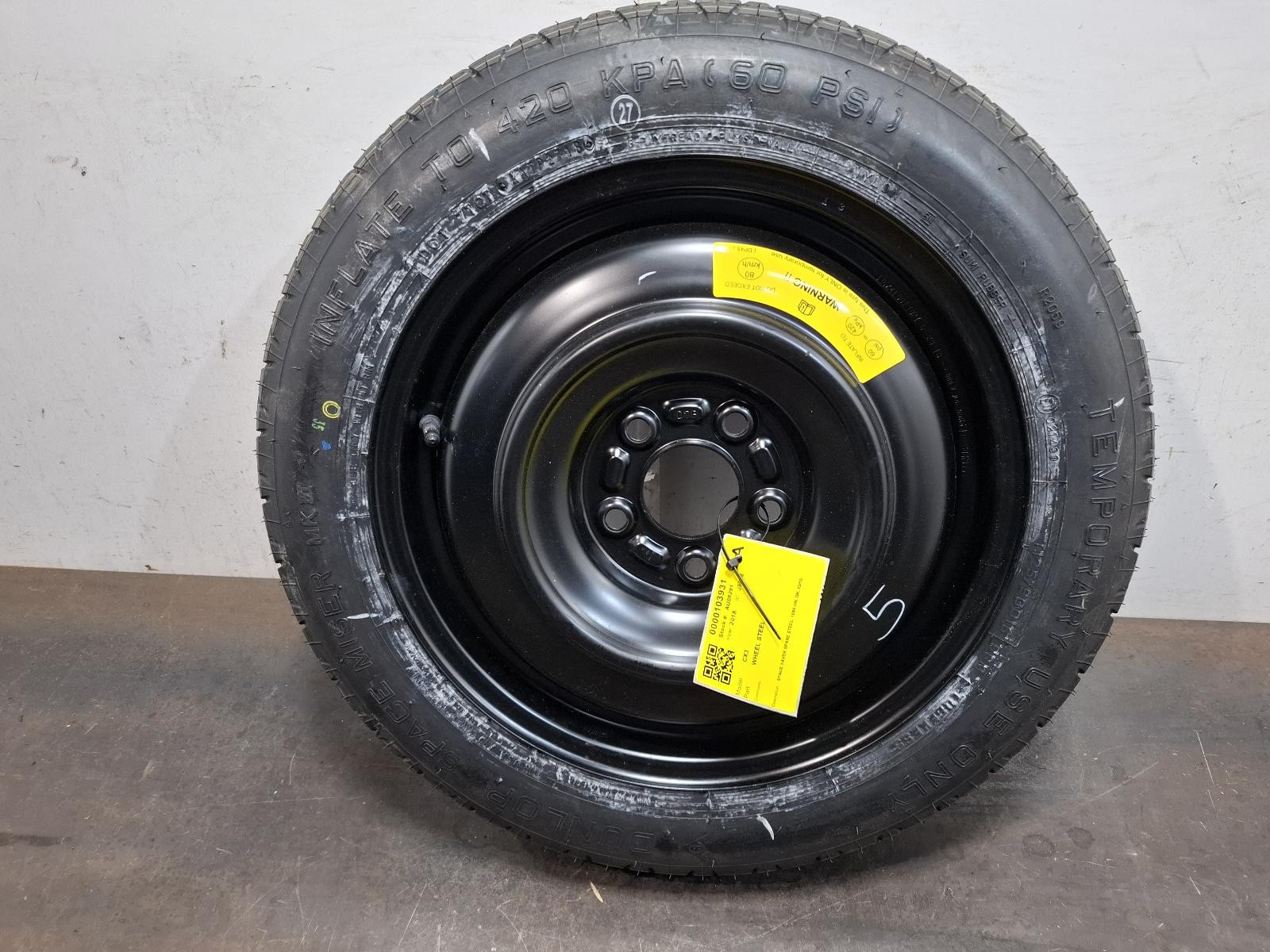 MAZDA CX3 2015-2024 WHEEL STEEL SPACE SAVER SPARE STEEL, 16X4.0IN, DK, 03/15- - thumbnail 2