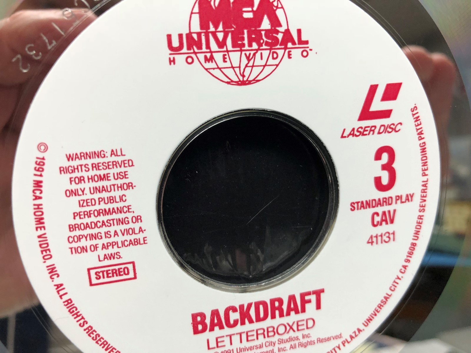 BACKDRAFT Laserdisc Kurt Russell Robert DeNiro Donald Sutherland MCA Universal