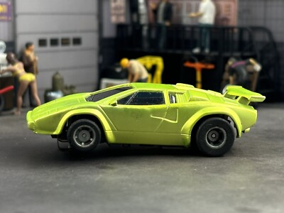 TYCO LAMBORGHINI Metallic LIME CLEAN 440-X2 AURORA AFX Tested & Runs