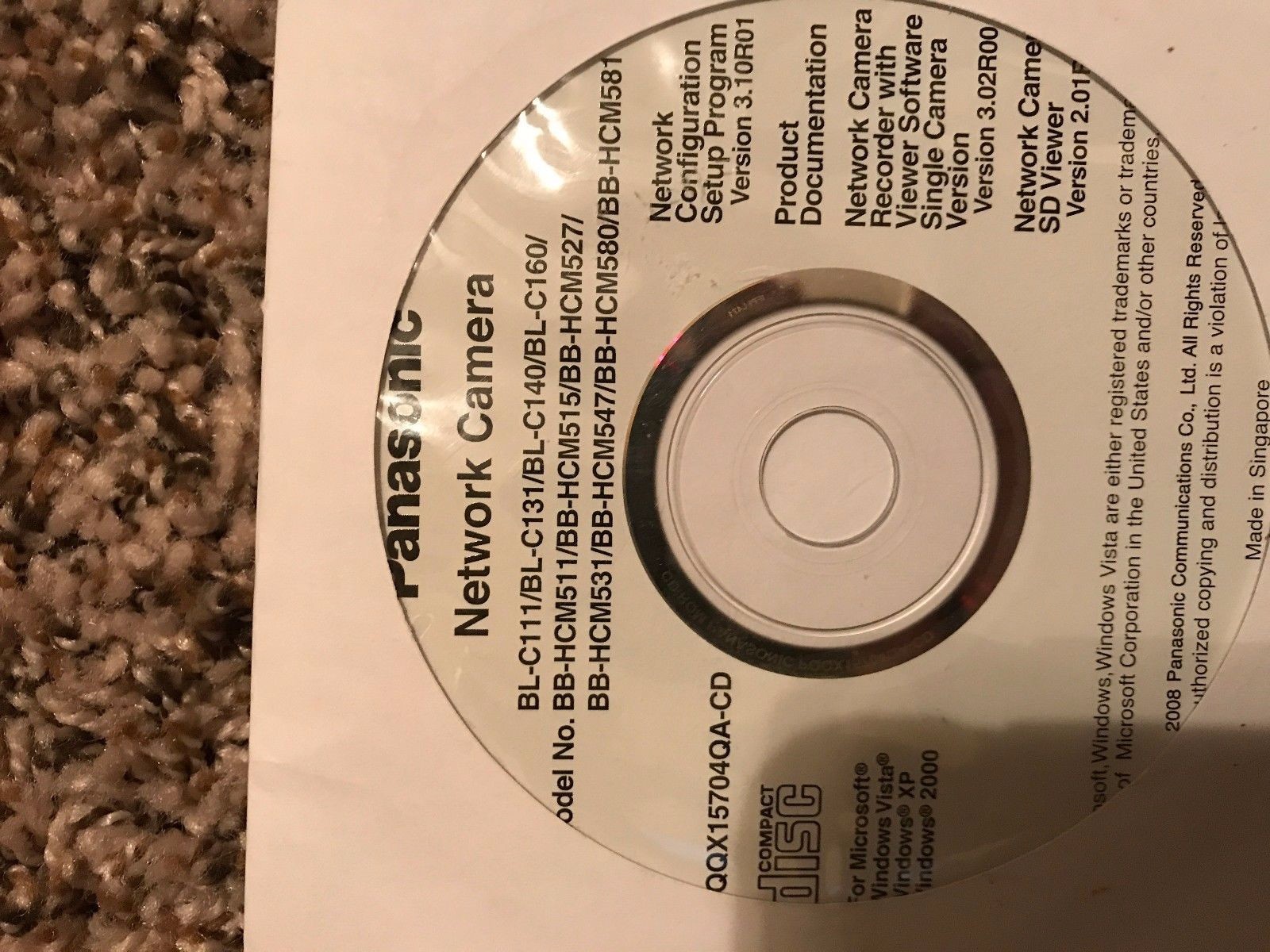 Panasonic Network Camera Software BB-HCM531/BB-CHM547/BB-HCM580/BB-HCM581- Copy