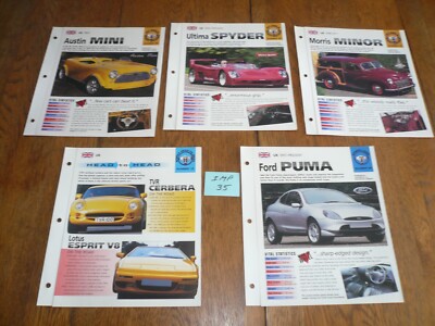 Five From UK Hot Cars UNIQUE IMP BROCHURES - IMP 35 - Ultima Austin Morris TVR
