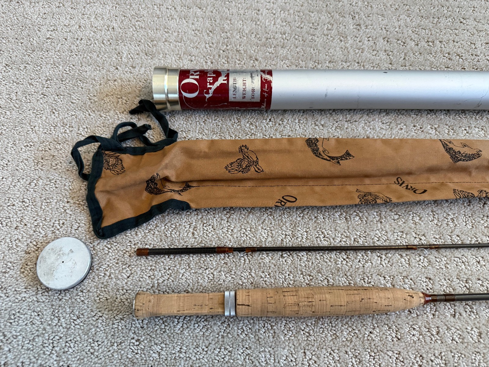 ORVIS Graphite BROOK TROUT fly rod. 7 1/2 ft rod for 4wt