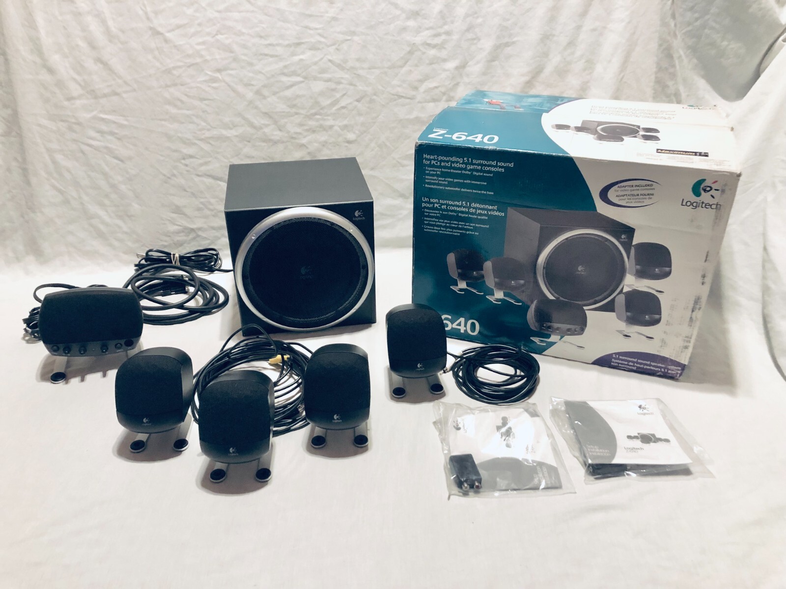 Logitech Z-640 Surround Sound Computer Speakers / Full Set