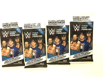 2017 TOPPS WWE THEN NOW FOREVER FAT PACKS ( 4 PACK LOT ) 