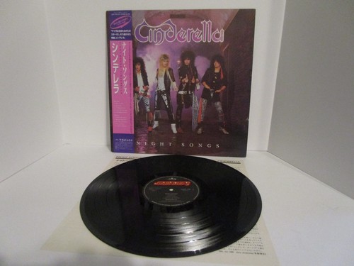 Cinderella Night Songs 1986 Vinyl LP JAPAN w/ Obi and Insert