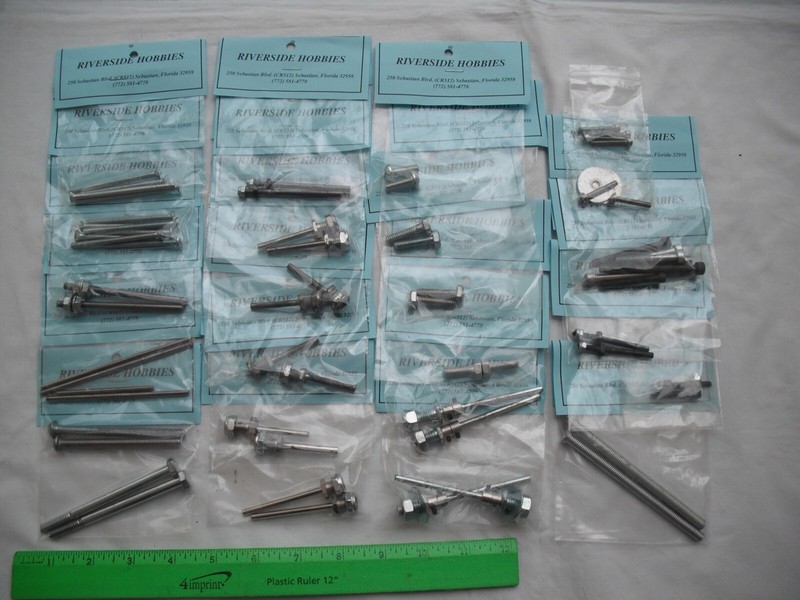 Lot of MANY Assorted Metal Shaft Screw Bolt Washer Nut, Stee
