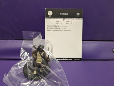 D&D miniatures Harbinger CENTAUR #17 with stat card new in bag / rare