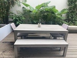 Outdoor Dining Set Table Benches And Chairs Outdoor Dining