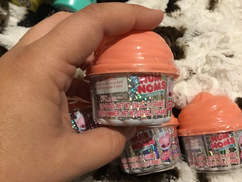 4 Num Noms Shimmer Series Body Shimmer OR Glitter Lip Gloss Cupcake Surprise