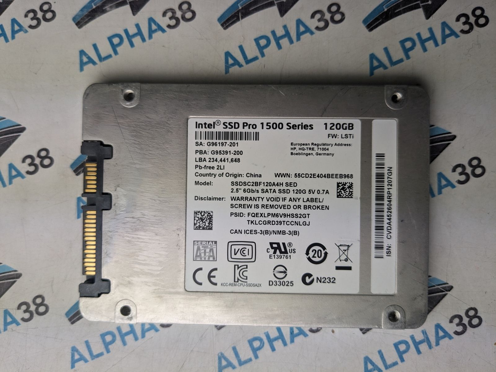 Intel SSDSA2BW120G3 120 GB 2.5 SSD 320 Series G34237-603 Intel SSDSA2BW120G3 120 GB 2.5 SSD 320 Series G34237-603