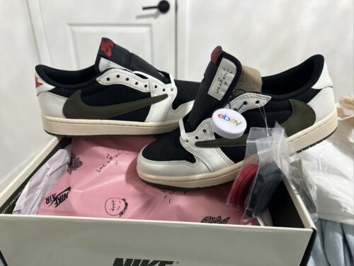 Nike Women's Air Jordan 1 Low Travis Scott Olive DZ4137-106 Nike Women's Air Jordan 1 Low Travis Scott Olive DZ4137-106