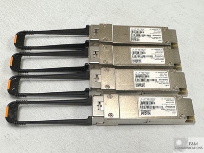 LOT OF 4 740-054053 JUNIPER AVAGO AFGR-79EEPZ-JU2 10GBASE-SR QSFP+ TRANSCEIVERS