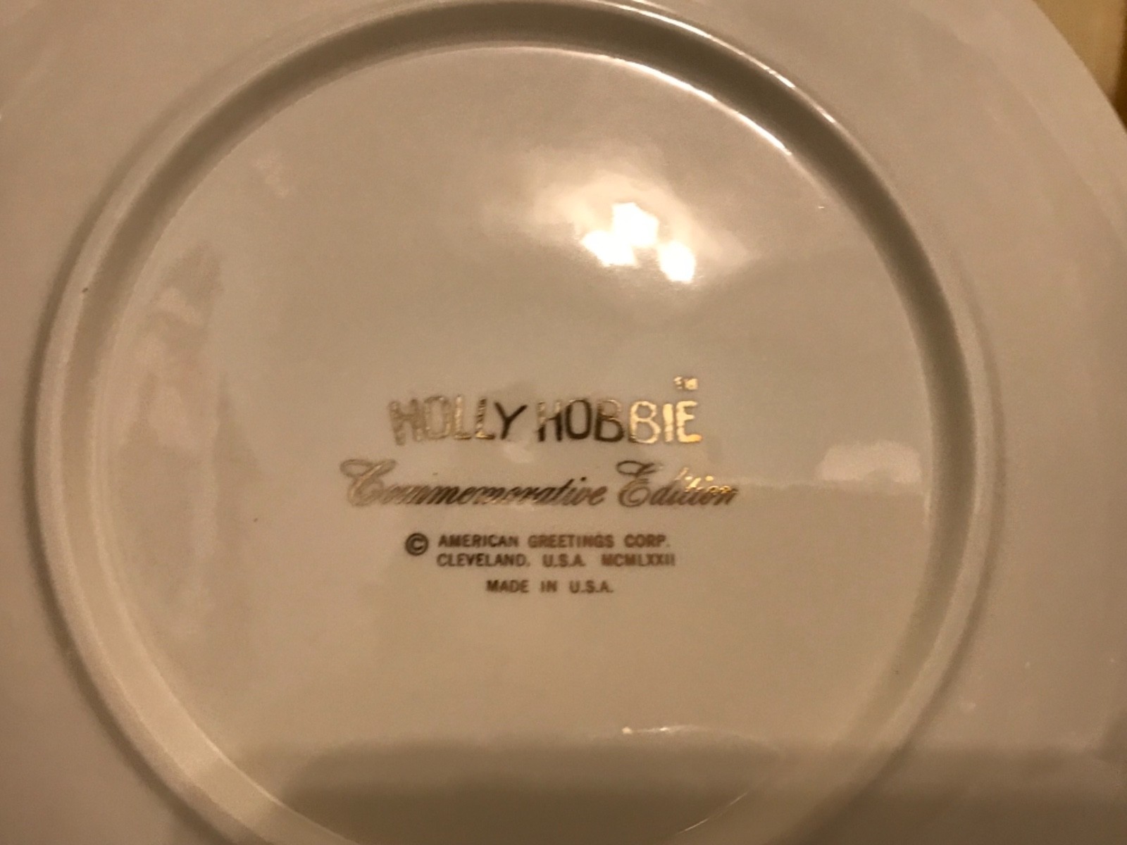 Vintage Holly Hobbie Christmas 1972 Collector Plate Commemorative Edition-USA