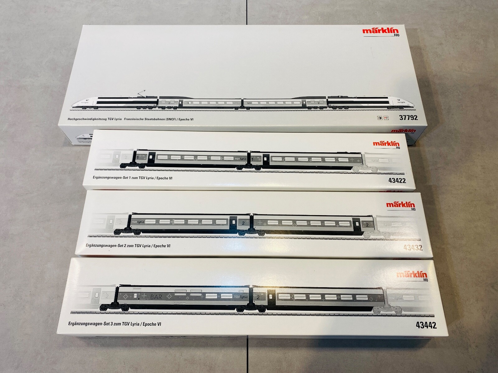 Märklin HO 37792 43422 43432 43442 TGV High Speed Train 10 Märklin HO 37792 43422 43432 43442 TGV High Speed Train 10