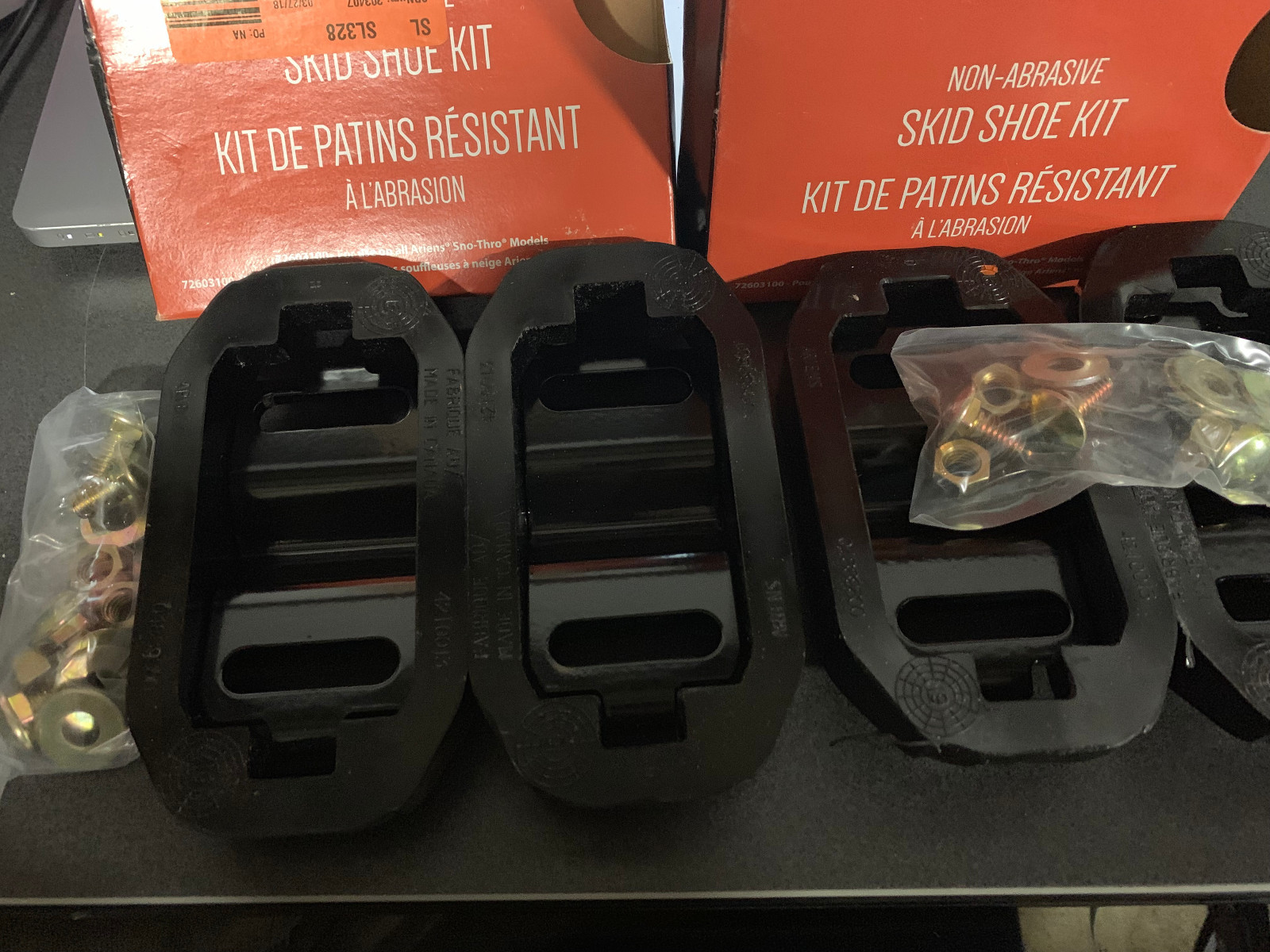 Set of 2, Ariens Non Abrasive Skid Shoe Kit 72603100   E4