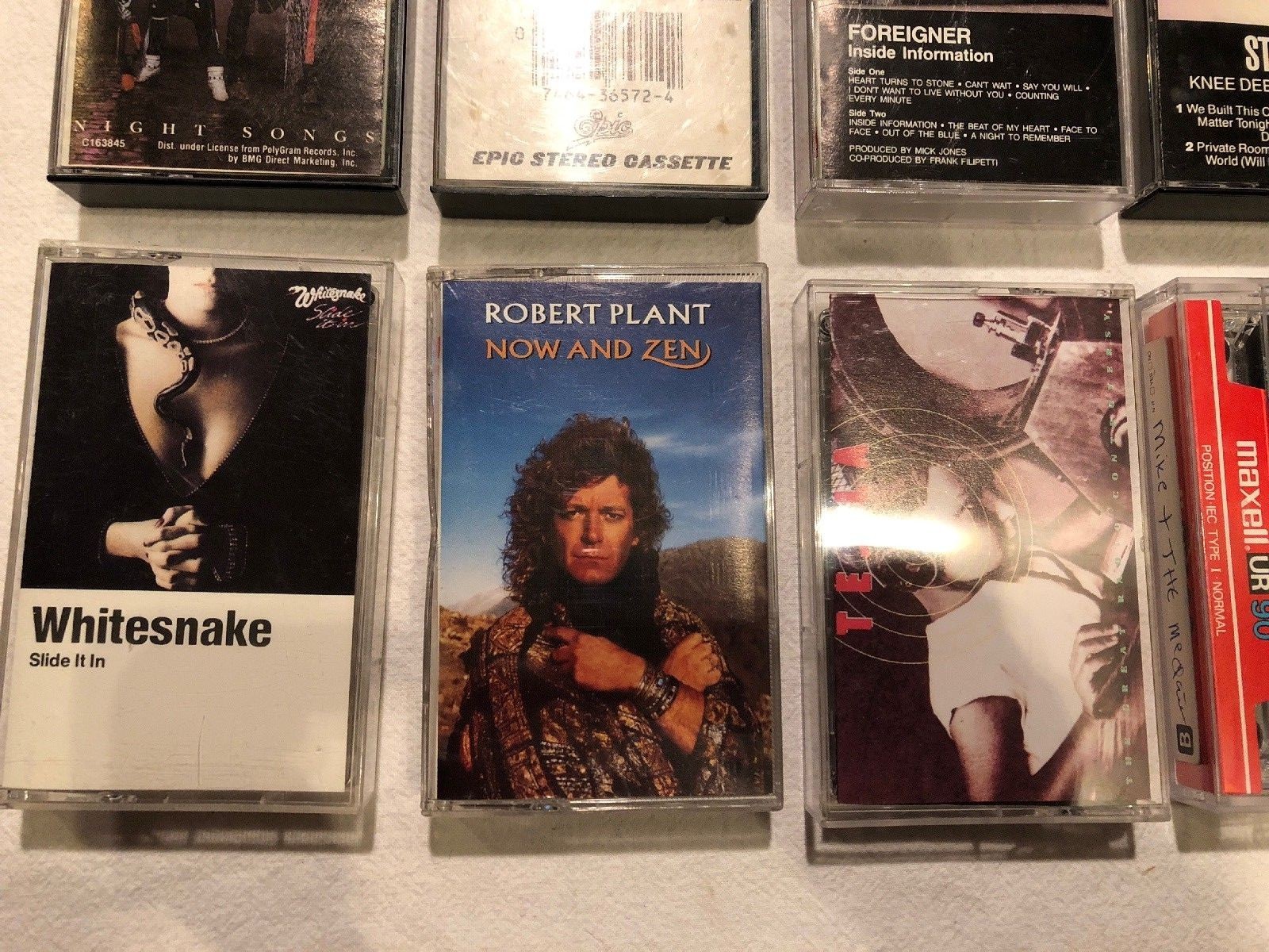 Lot of 10--70's 80's Rock Cassette Tapes Led Zeppelin 4, Foreigner, Starship, +7