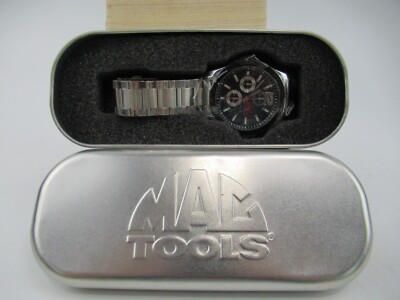 Mac Tools Men's Wristwatch Wind Up in Collectible Tin Stainless Steel Back