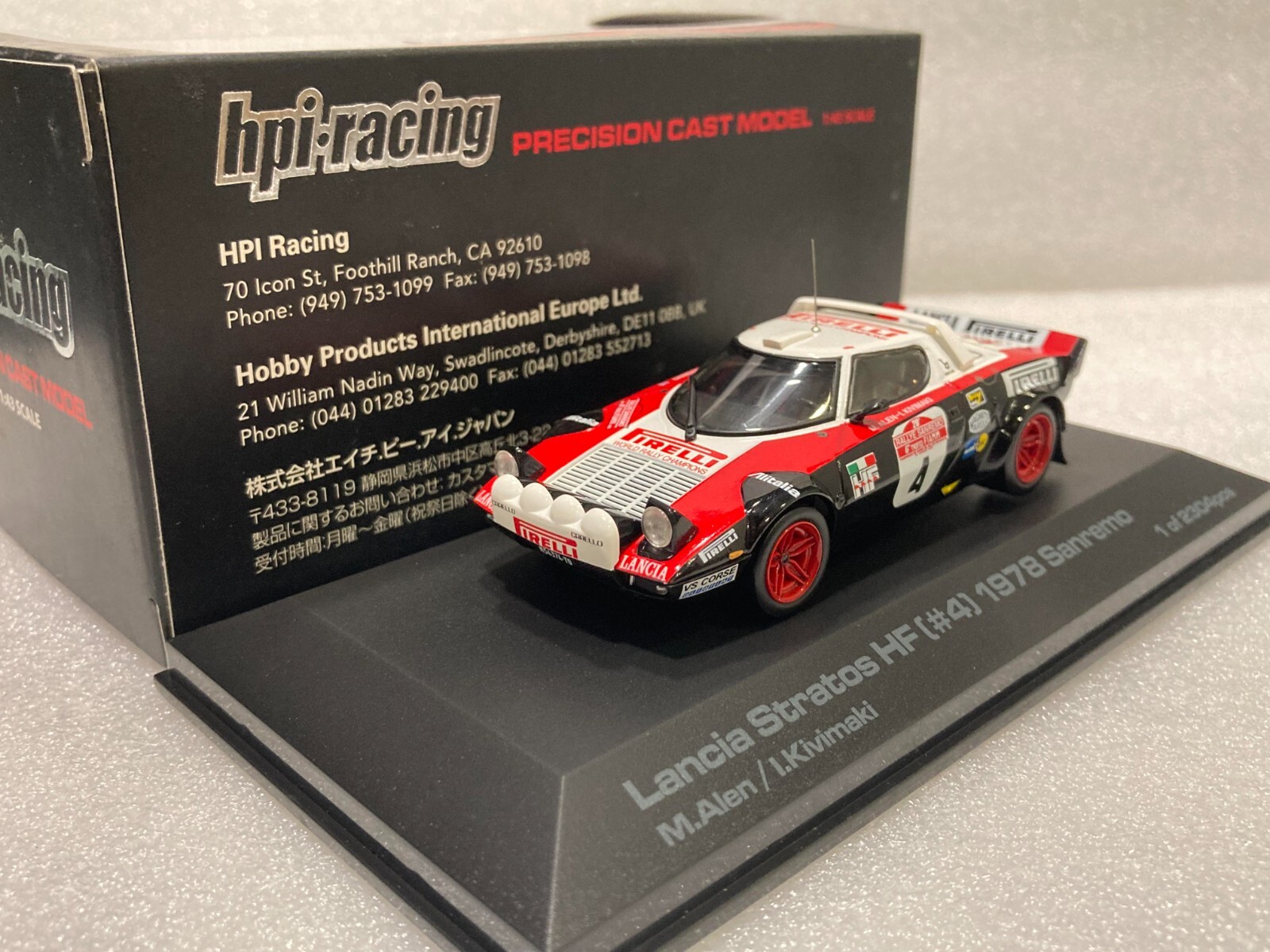 高橋 7. 1/43 hpi・racing Lancia Stratos HF (#2) 1974 Tour de Corse